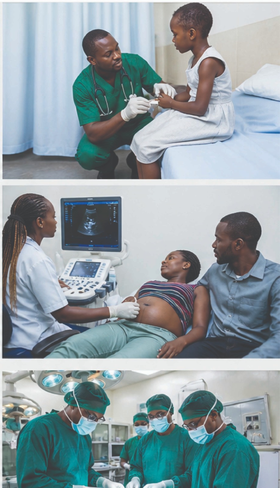 A clinician caring for a patient